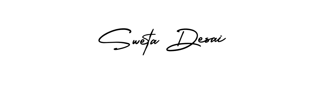 Create a beautiful signature design for name Sweta Desai. With this signature (AmerikaSignatureDemo-Regular) fonts, you can make a handwritten signature for free. Sweta Desai signature style 3 images and pictures png