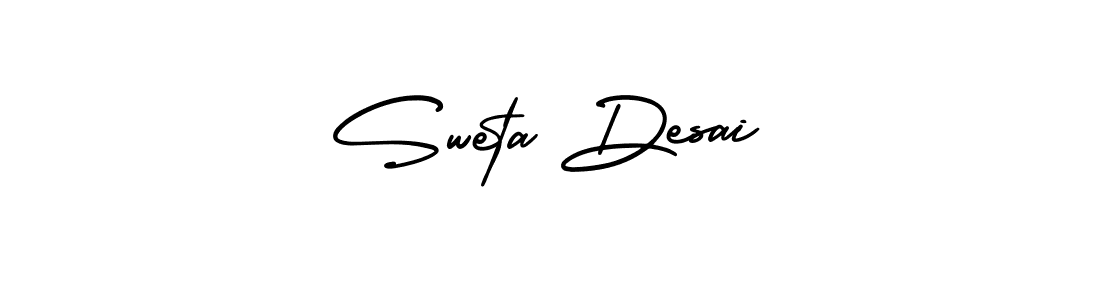 How to make Sweta Desai name signature. Use AmerikaSignatureDemo-Regular style for creating short signs online. This is the latest handwritten sign. Sweta Desai signature style 3 images and pictures png