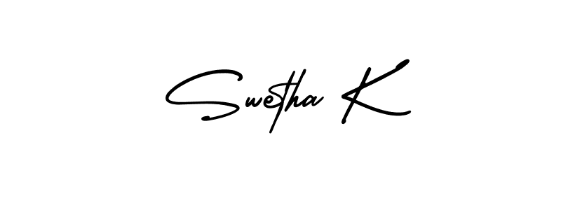Design your own signature with our free online signature maker. With this signature software, you can create a handwritten (AmerikaSignatureDemo-Regular) signature for name Swetha K. Swetha K signature style 3 images and pictures png