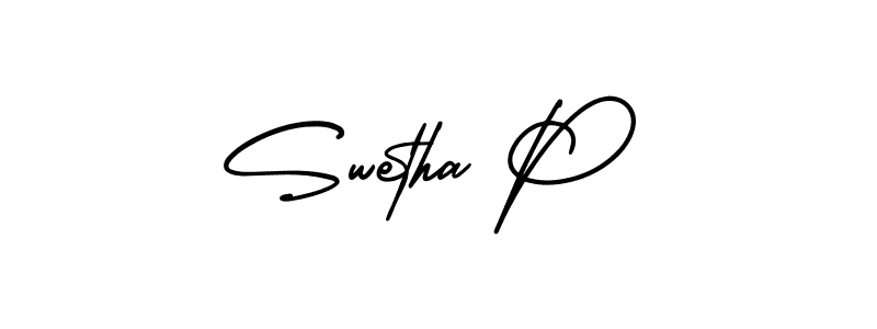 Best and Professional Signature Style for Swetha P. AmerikaSignatureDemo-Regular Best Signature Style Collection. Swetha P signature style 3 images and pictures png