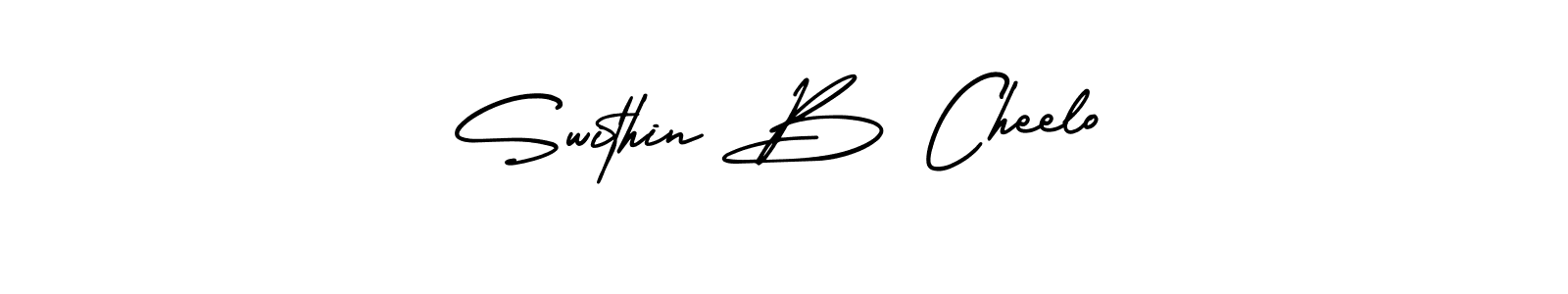 Design your own signature with our free online signature maker. With this signature software, you can create a handwritten (AmerikaSignatureDemo-Regular) signature for name Swithin B Cheelo. Swithin B Cheelo signature style 3 images and pictures png