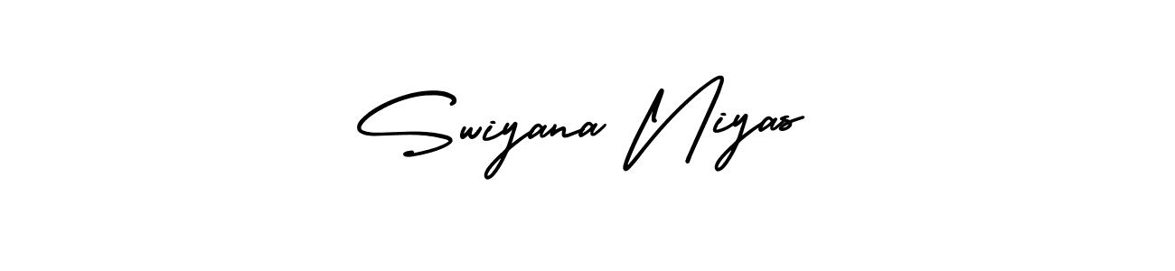 Use a signature maker to create a handwritten signature online. With this signature software, you can design (AmerikaSignatureDemo-Regular) your own signature for name Swiyana Niyas. Swiyana Niyas signature style 3 images and pictures png