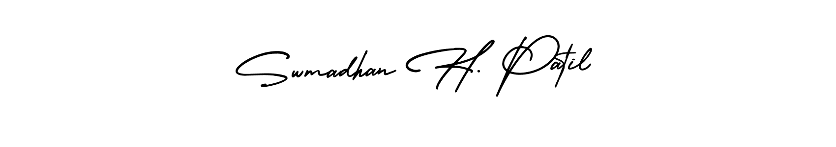 Create a beautiful signature design for name Swmadhan H. Patil. With this signature (AmerikaSignatureDemo-Regular) fonts, you can make a handwritten signature for free. Swmadhan H. Patil signature style 3 images and pictures png