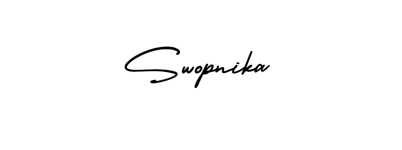 Swopnika stylish signature style. Best Handwritten Sign (AmerikaSignatureDemo-Regular) for my name. Handwritten Signature Collection Ideas for my name Swopnika. Swopnika signature style 3 images and pictures png