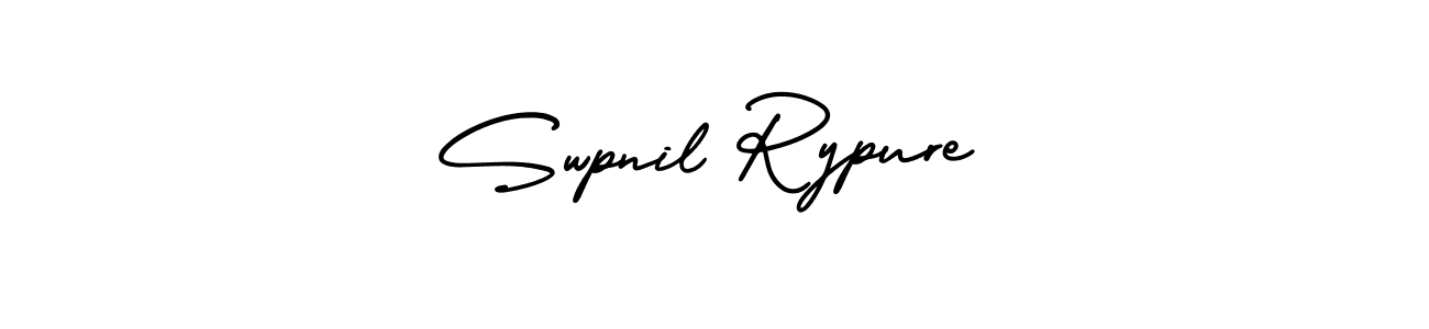You should practise on your own different ways (AmerikaSignatureDemo-Regular) to write your name (Swpnil Rypure) in signature. don't let someone else do it for you. Swpnil Rypure signature style 3 images and pictures png