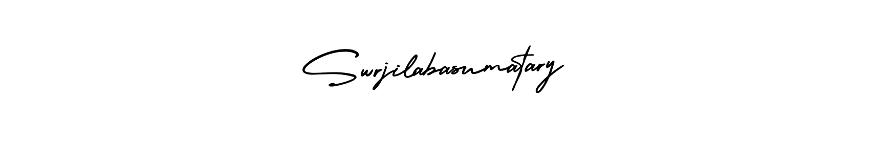 Design your own signature with our free online signature maker. With this signature software, you can create a handwritten (AmerikaSignatureDemo-Regular) signature for name Swrjilabasumatary. Swrjilabasumatary signature style 3 images and pictures png