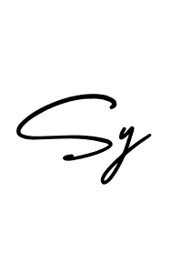 Create a beautiful signature design for name Sy. With this signature (AmerikaSignatureDemo-Regular) fonts, you can make a handwritten signature for free. Sy signature style 3 images and pictures png