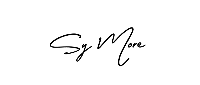 Also You can easily find your signature by using the search form. We will create Sy More name handwritten signature images for you free of cost using AmerikaSignatureDemo-Regular sign style. Sy More signature style 3 images and pictures png