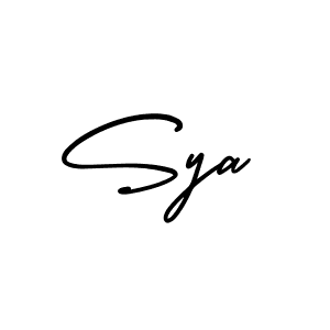 Use a signature maker to create a handwritten signature online. With this signature software, you can design (AmerikaSignatureDemo-Regular) your own signature for name Sya. Sya signature style 3 images and pictures png