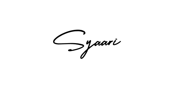 Use a signature maker to create a handwritten signature online. With this signature software, you can design (AmerikaSignatureDemo-Regular) your own signature for name Syaari. Syaari signature style 3 images and pictures png