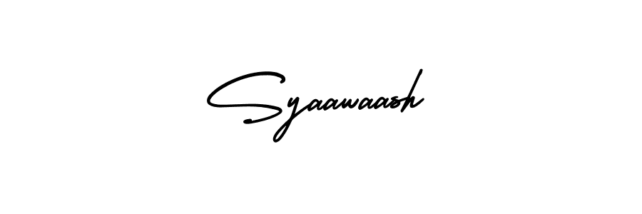 The best way (AmerikaSignatureDemo-Regular) to make a short signature is to pick only two or three words in your name. The name Syaawaash include a total of six letters. For converting this name. Syaawaash signature style 3 images and pictures png