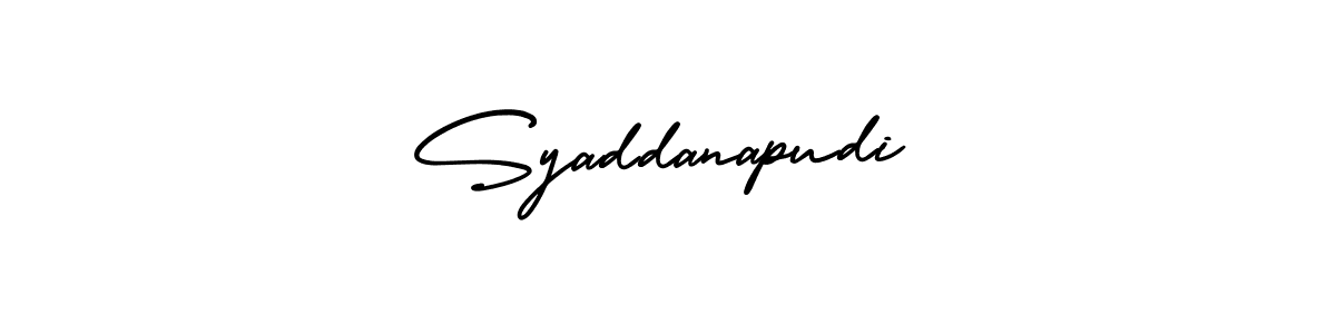 Make a beautiful signature design for name Syaddanapudi. With this signature (AmerikaSignatureDemo-Regular) style, you can create a handwritten signature for free. Syaddanapudi signature style 3 images and pictures png