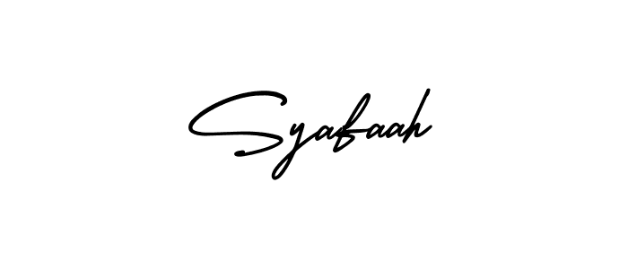 It looks lik you need a new signature style for name Syafaah. Design unique handwritten (AmerikaSignatureDemo-Regular) signature with our free signature maker in just a few clicks. Syafaah signature style 3 images and pictures png