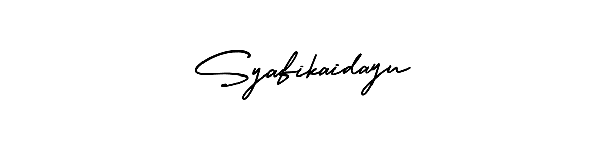 You should practise on your own different ways (AmerikaSignatureDemo-Regular) to write your name (Syafikaidayu) in signature. don't let someone else do it for you. Syafikaidayu signature style 3 images and pictures png
