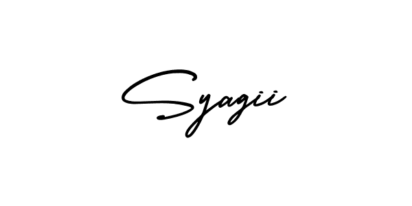 Similarly AmerikaSignatureDemo-Regular is the best handwritten signature design. Signature creator online .You can use it as an online autograph creator for name Syagii. Syagii signature style 3 images and pictures png