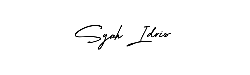 This is the best signature style for the Syah Idris name. Also you like these signature font (AmerikaSignatureDemo-Regular). Mix name signature. Syah Idris signature style 3 images and pictures png