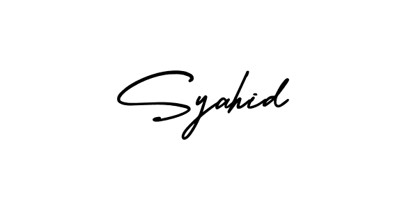 How to Draw Syahid signature style? AmerikaSignatureDemo-Regular is a latest design signature styles for name Syahid. Syahid signature style 3 images and pictures png