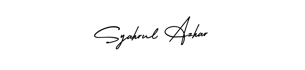 Design your own signature with our free online signature maker. With this signature software, you can create a handwritten (AmerikaSignatureDemo-Regular) signature for name Syahrul Azhar. Syahrul Azhar signature style 3 images and pictures png