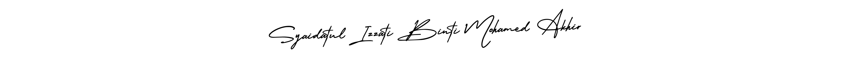 How to Draw Syaidatul Izzati Binti Mohamed Akhir signature style? AmerikaSignatureDemo-Regular is a latest design signature styles for name Syaidatul Izzati Binti Mohamed Akhir. Syaidatul Izzati Binti Mohamed Akhir signature style 3 images and pictures png