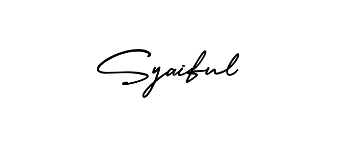 It looks lik you need a new signature style for name Syaiful. Design unique handwritten (AmerikaSignatureDemo-Regular) signature with our free signature maker in just a few clicks. Syaiful signature style 3 images and pictures png