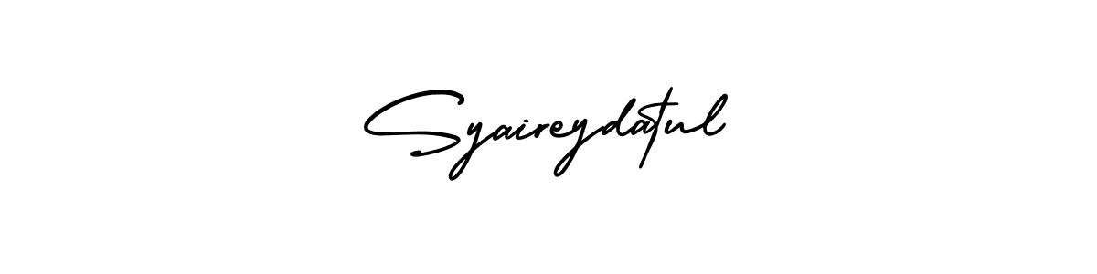 Use a signature maker to create a handwritten signature online. With this signature software, you can design (AmerikaSignatureDemo-Regular) your own signature for name Syaireydatul. Syaireydatul signature style 3 images and pictures png