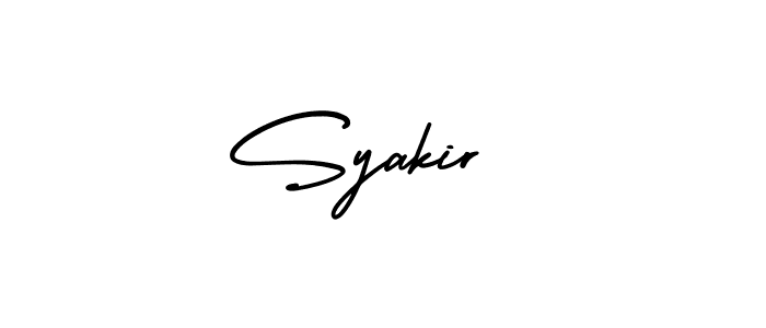 This is the best signature style for the Syakir  name. Also you like these signature font (AmerikaSignatureDemo-Regular). Mix name signature. Syakir  signature style 3 images and pictures png