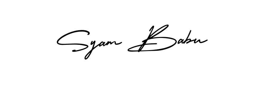 Use a signature maker to create a handwritten signature online. With this signature software, you can design (AmerikaSignatureDemo-Regular) your own signature for name Syam Babu. Syam Babu signature style 3 images and pictures png