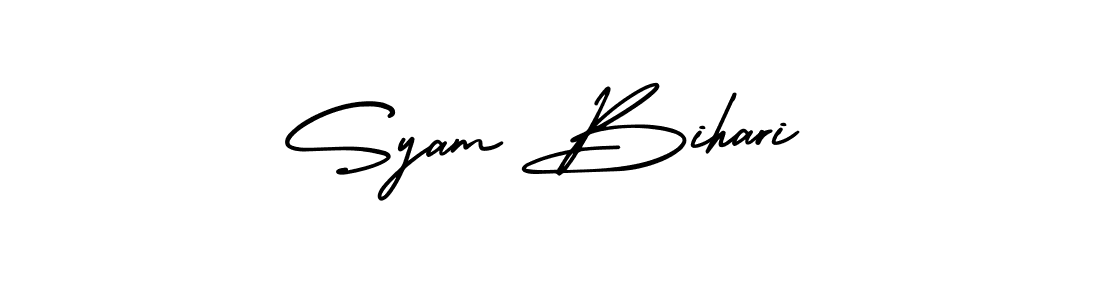 Also You can easily find your signature by using the search form. We will create Syam Bihari name handwritten signature images for you free of cost using AmerikaSignatureDemo-Regular sign style. Syam Bihari signature style 3 images and pictures png