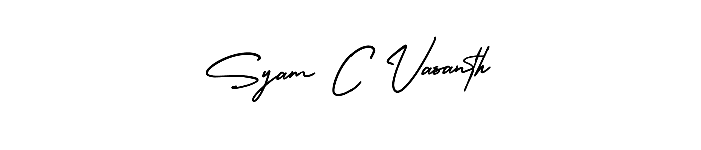 It looks lik you need a new signature style for name Syam C Vasanth. Design unique handwritten (AmerikaSignatureDemo-Regular) signature with our free signature maker in just a few clicks. Syam C Vasanth signature style 3 images and pictures png