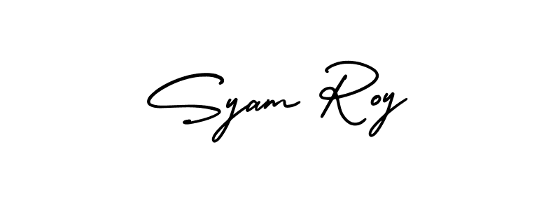 Similarly AmerikaSignatureDemo-Regular is the best handwritten signature design. Signature creator online .You can use it as an online autograph creator for name Syam Roy. Syam Roy signature style 3 images and pictures png