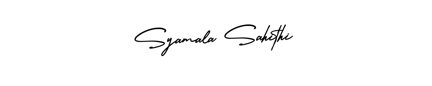 Make a beautiful signature design for name Syamala Sahithi. With this signature (AmerikaSignatureDemo-Regular) style, you can create a handwritten signature for free. Syamala Sahithi signature style 3 images and pictures png
