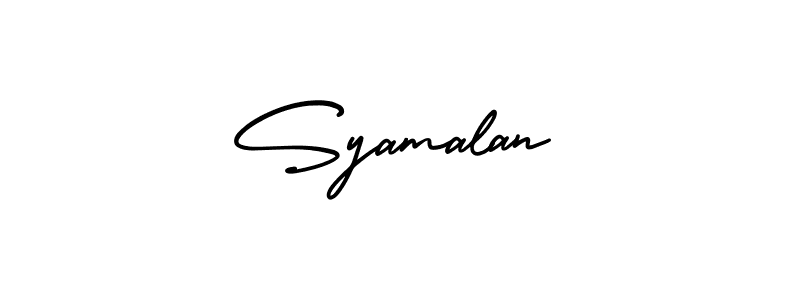 You can use this online signature creator to create a handwritten signature for the name Syamalan. This is the best online autograph maker. Syamalan signature style 3 images and pictures png