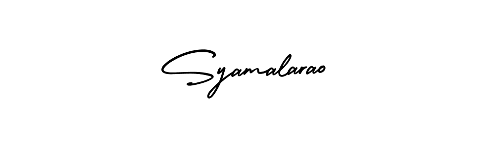 How to make Syamalarao name signature. Use AmerikaSignatureDemo-Regular style for creating short signs online. This is the latest handwritten sign. Syamalarao signature style 3 images and pictures png