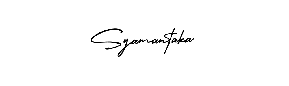 How to Draw Syamantaka signature style? AmerikaSignatureDemo-Regular is a latest design signature styles for name Syamantaka. Syamantaka signature style 3 images and pictures png