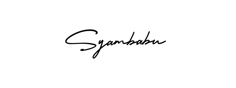 How to make Syambabu signature? AmerikaSignatureDemo-Regular is a professional autograph style. Create handwritten signature for Syambabu name. Syambabu signature style 3 images and pictures png