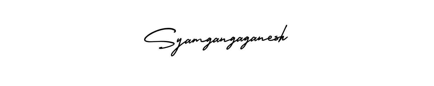 if you are searching for the best signature style for your name Syamgangaganesh. so please give up your signature search. here we have designed multiple signature styles  using AmerikaSignatureDemo-Regular. Syamgangaganesh signature style 3 images and pictures png