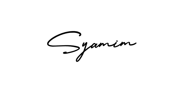Make a beautiful signature design for name Syamim. Use this online signature maker to create a handwritten signature for free. Syamim signature style 3 images and pictures png