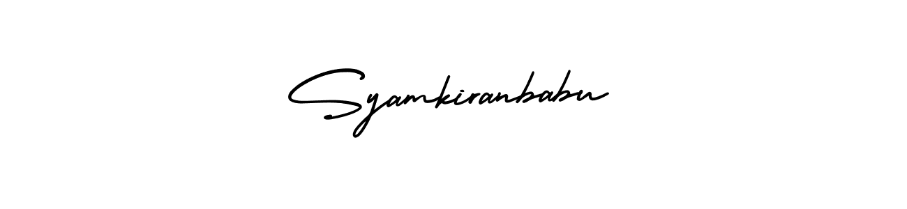 How to make Syamkiranbabu name signature. Use AmerikaSignatureDemo-Regular style for creating short signs online. This is the latest handwritten sign. Syamkiranbabu signature style 3 images and pictures png