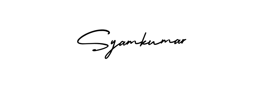 Also we have Syamkumar name is the best signature style. Create professional handwritten signature collection using AmerikaSignatureDemo-Regular autograph style. Syamkumar signature style 3 images and pictures png