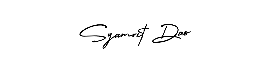 Use a signature maker to create a handwritten signature online. With this signature software, you can design (AmerikaSignatureDemo-Regular) your own signature for name Syamrit Das. Syamrit Das signature style 3 images and pictures png