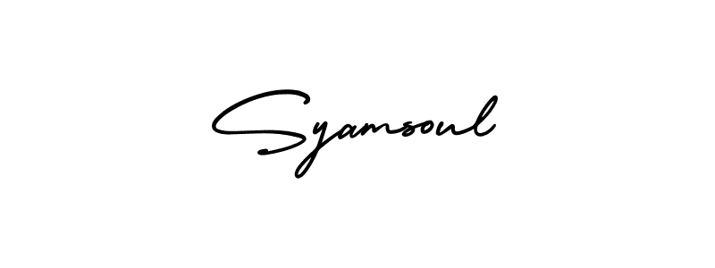 Syamsoul stylish signature style. Best Handwritten Sign (AmerikaSignatureDemo-Regular) for my name. Handwritten Signature Collection Ideas for my name Syamsoul. Syamsoul signature style 3 images and pictures png