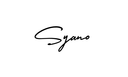 Design your own signature with our free online signature maker. With this signature software, you can create a handwritten (AmerikaSignatureDemo-Regular) signature for name Syano. Syano signature style 3 images and pictures png