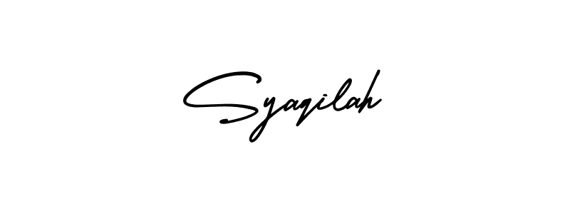 How to make Syaqilah signature? AmerikaSignatureDemo-Regular is a professional autograph style. Create handwritten signature for Syaqilah name. Syaqilah signature style 3 images and pictures png