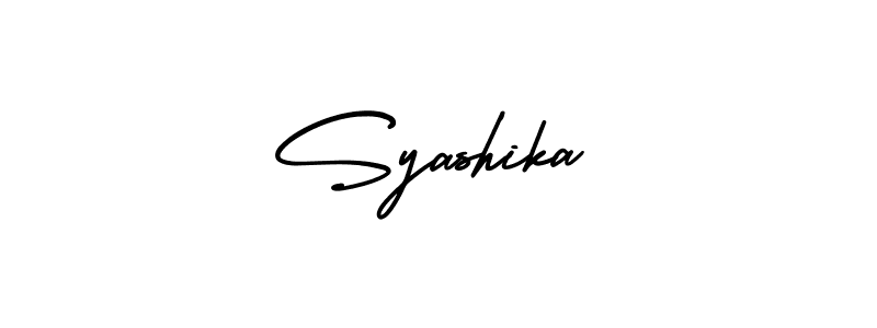 Syashika stylish signature style. Best Handwritten Sign (AmerikaSignatureDemo-Regular) for my name. Handwritten Signature Collection Ideas for my name Syashika. Syashika signature style 3 images and pictures png