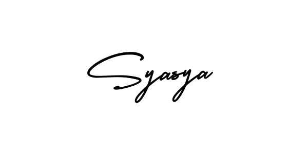 Use a signature maker to create a handwritten signature online. With this signature software, you can design (AmerikaSignatureDemo-Regular) your own signature for name Syasya. Syasya signature style 3 images and pictures png