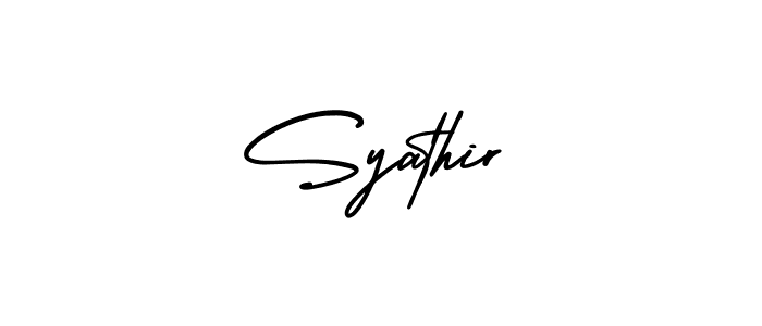 Design your own signature with our free online signature maker. With this signature software, you can create a handwritten (AmerikaSignatureDemo-Regular) signature for name Syathir. Syathir signature style 3 images and pictures png