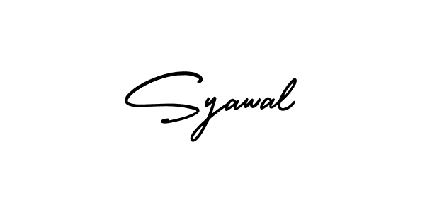 How to make Syawal signature? AmerikaSignatureDemo-Regular is a professional autograph style. Create handwritten signature for Syawal name. Syawal signature style 3 images and pictures png