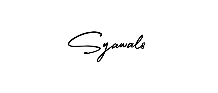 Design your own signature with our free online signature maker. With this signature software, you can create a handwritten (AmerikaSignatureDemo-Regular) signature for name Syawal8. Syawal8 signature style 3 images and pictures png