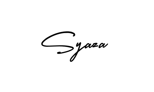 Create a beautiful signature design for name Syaza. With this signature (AmerikaSignatureDemo-Regular) fonts, you can make a handwritten signature for free. Syaza signature style 3 images and pictures png