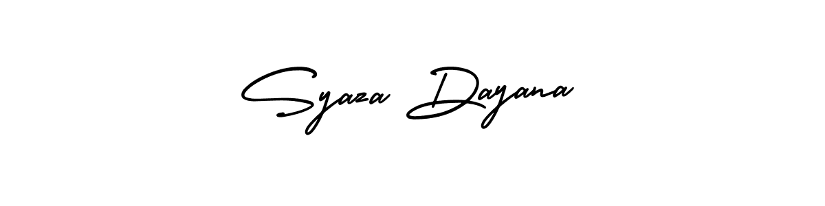 Syaza Dayana stylish signature style. Best Handwritten Sign (AmerikaSignatureDemo-Regular) for my name. Handwritten Signature Collection Ideas for my name Syaza Dayana. Syaza Dayana signature style 3 images and pictures png